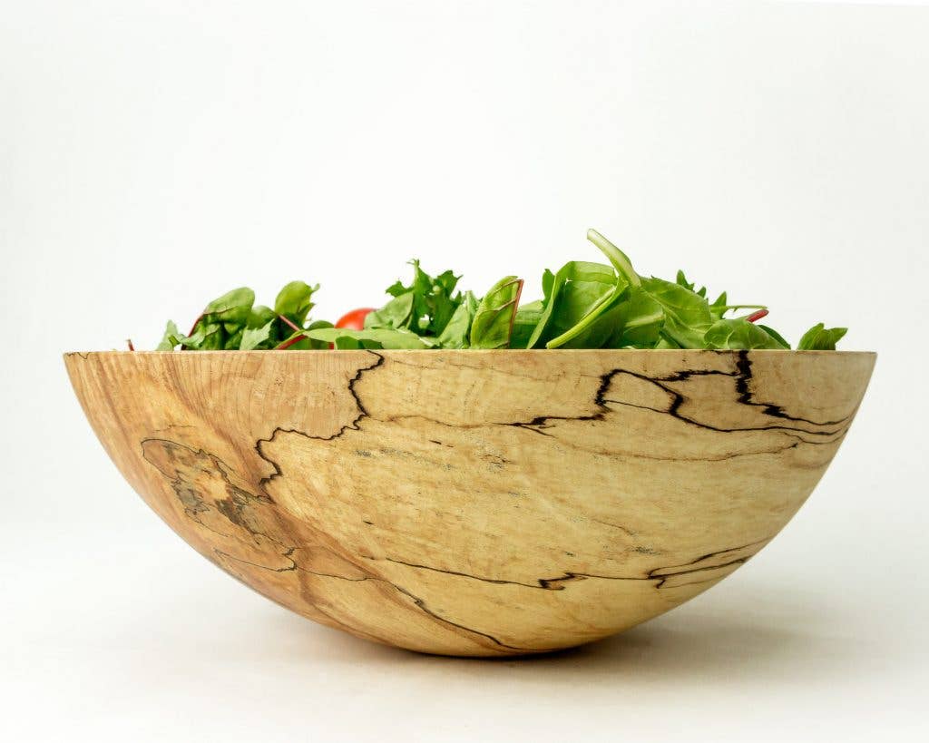 10" SPALTED MAPLE ROUND BOWL