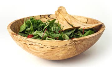 13" SPALTED MAPLE ROUND BOWL