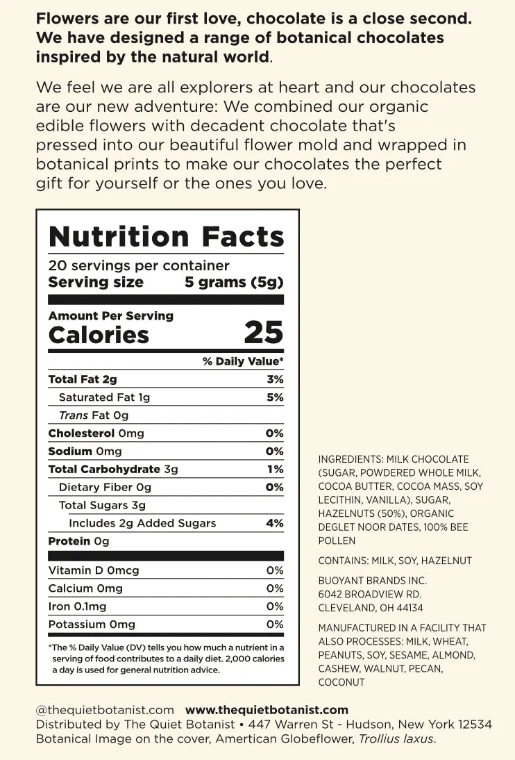 NATURE LOVER BOTANICAL CHOCOLATE BAR