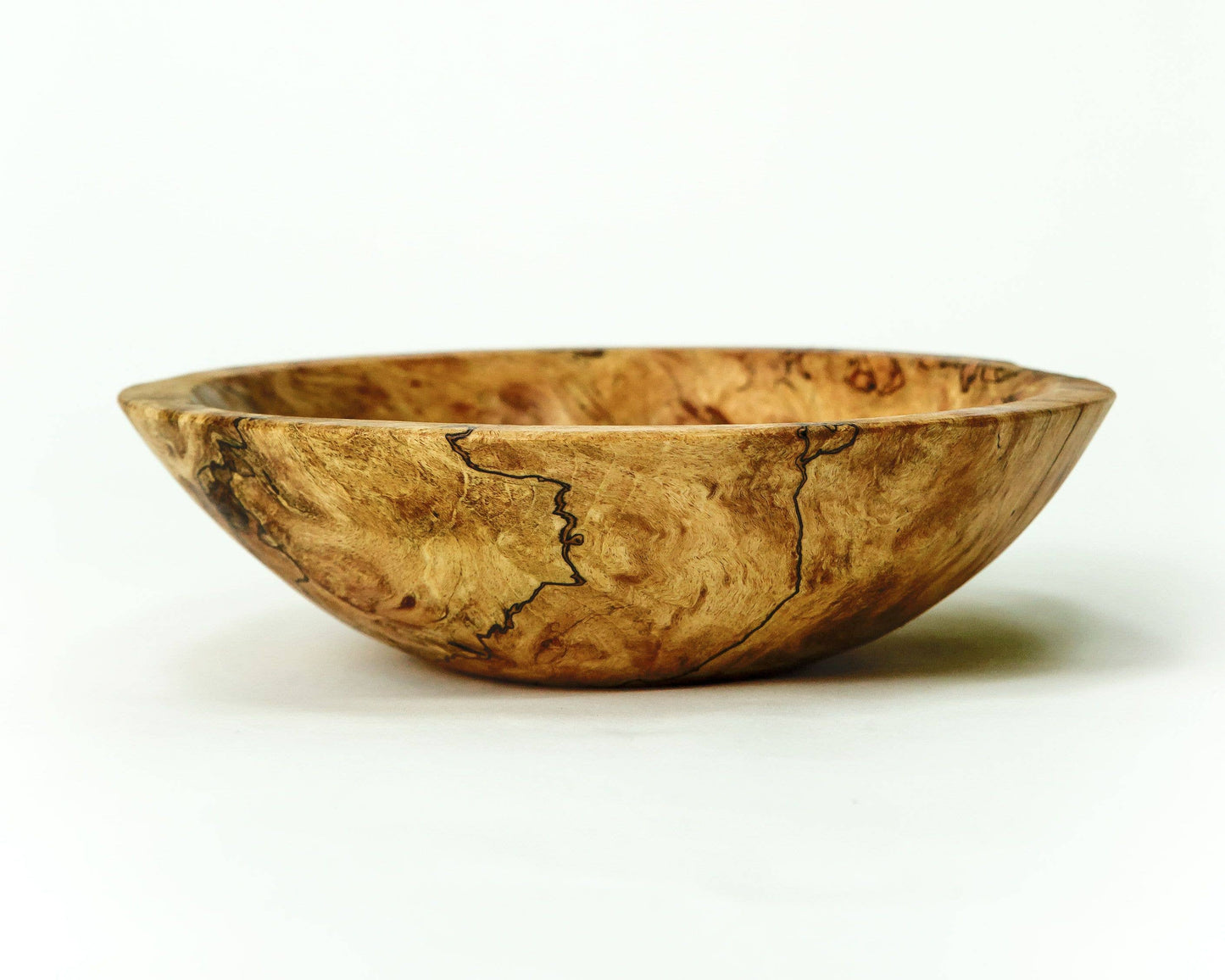 10" SPALTED MAPLE ROUND BOWL