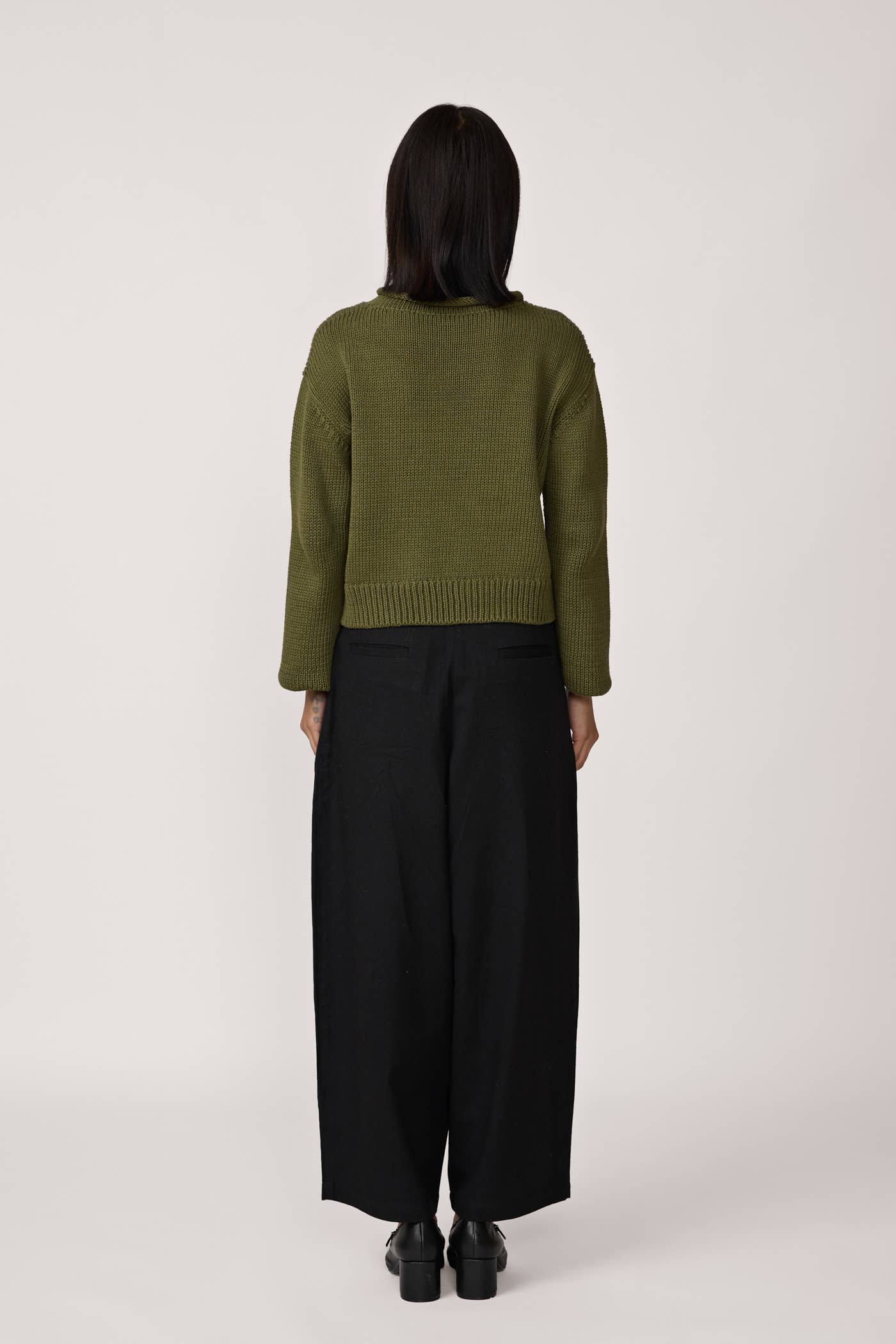 MARE ROLLED NECK SWEATER - OLIVE