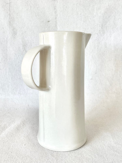 STONEWARE CLAY SEAMED PITCHER