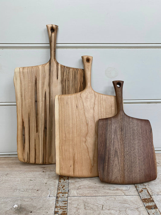 BLACK WALNUT SERVING BOARD W/ HANDLE