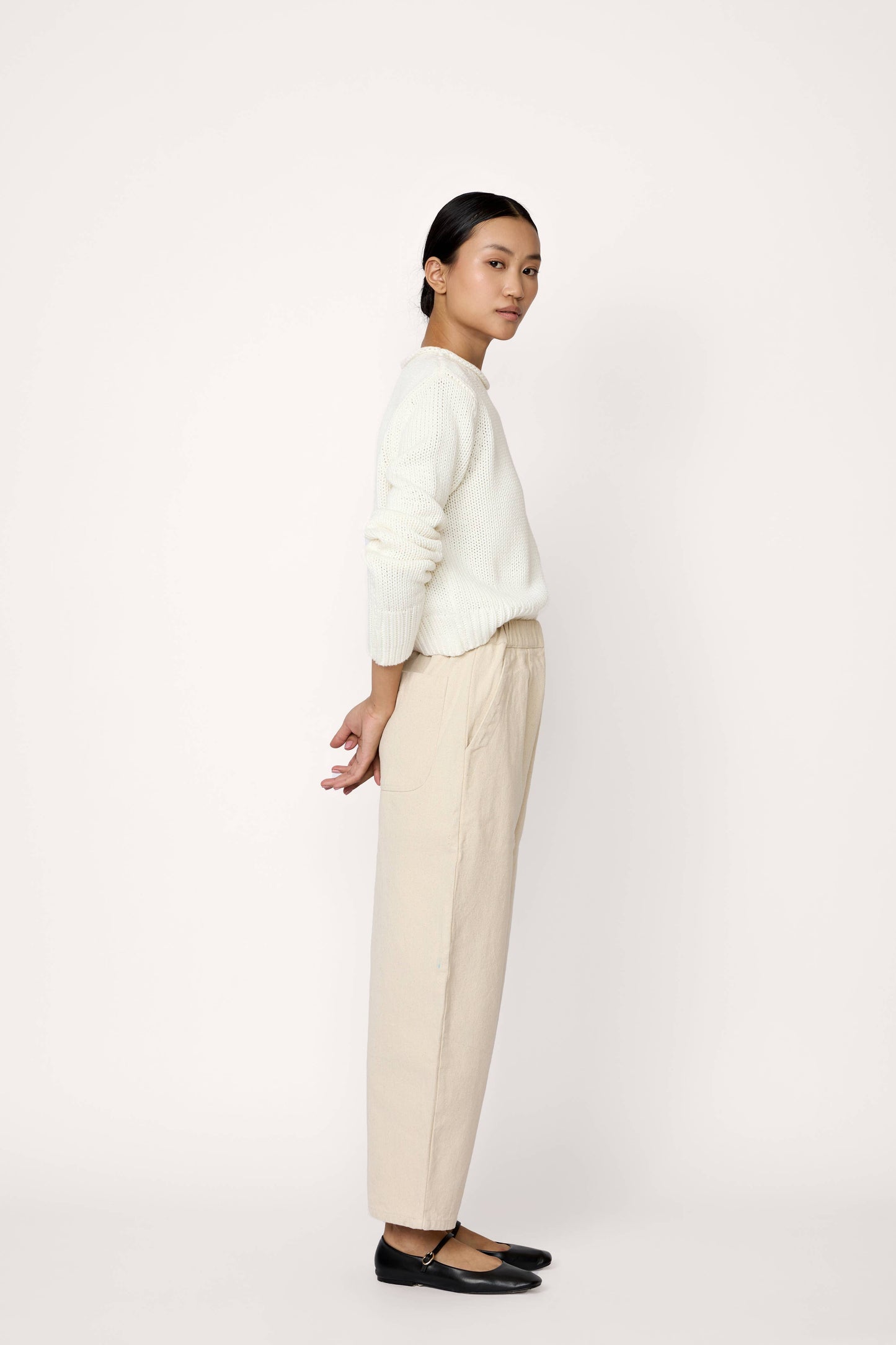 MARE ROLLED NECK SWEATER - IVORY