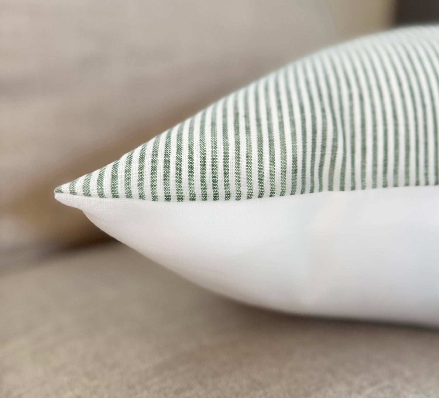 AUDREY TICKING STRIPE PILLOW