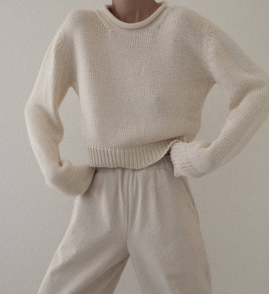 MARE ROLLED NECK SWEATER - IVORY