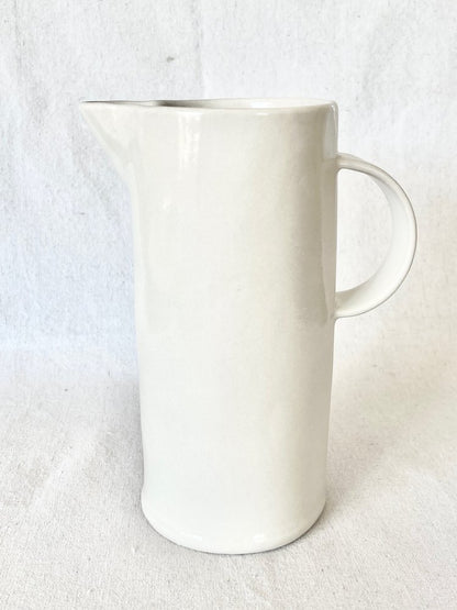 STONEWARE CLAY SEAMED PITCHER