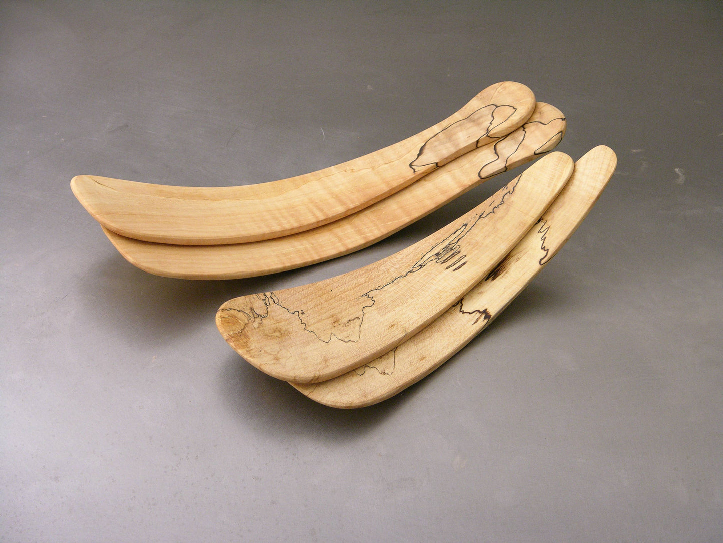 SMALL SPALTED MAPLE SALAD TOSSERS (9" PAIR)