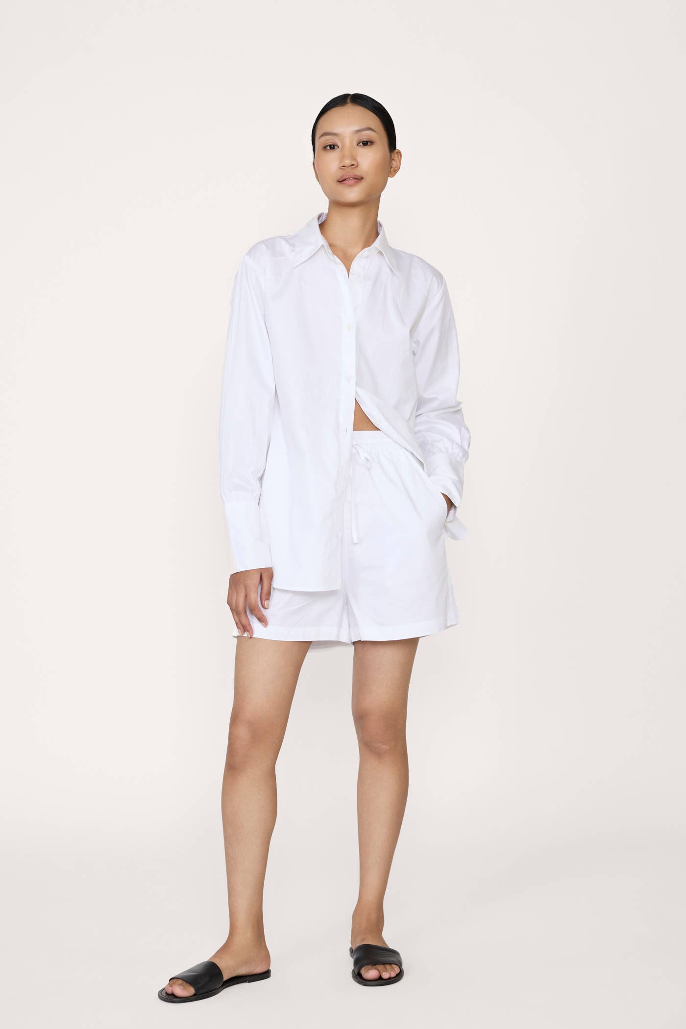 BUTTON DOWN WHITE POPLIN SHIRT