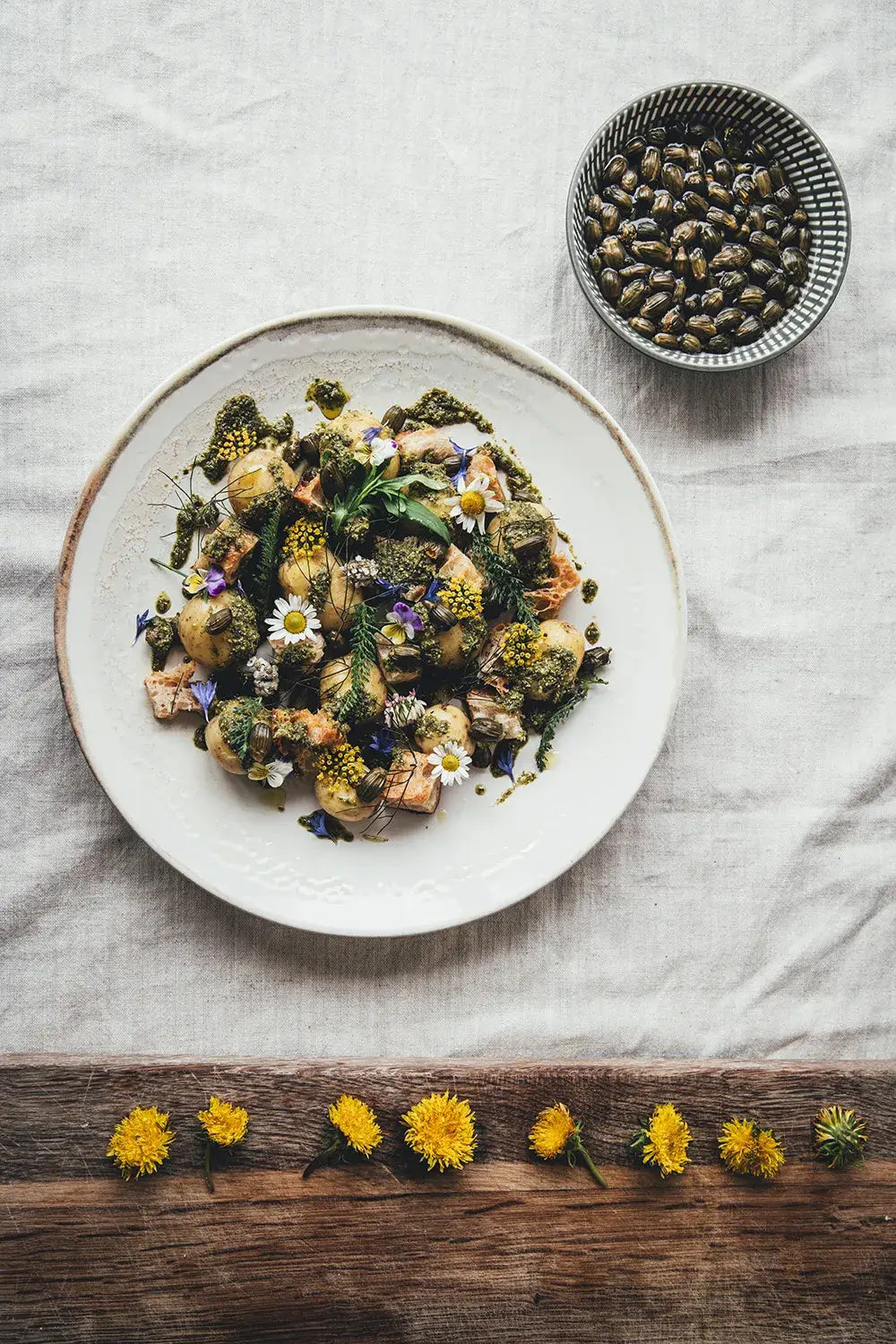 FLOWERS ON A PLATE