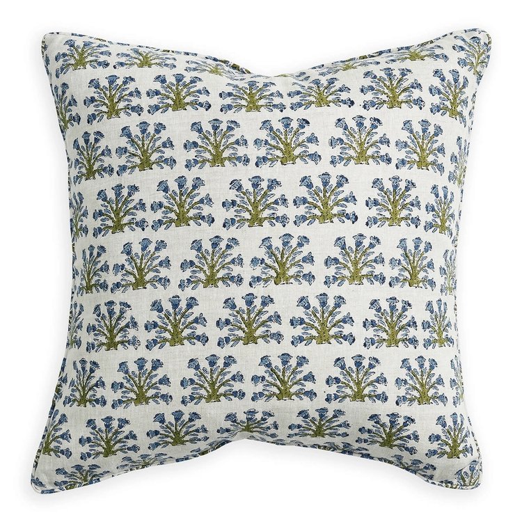 SAMODE MOSS AZURE LINEN PILLOW