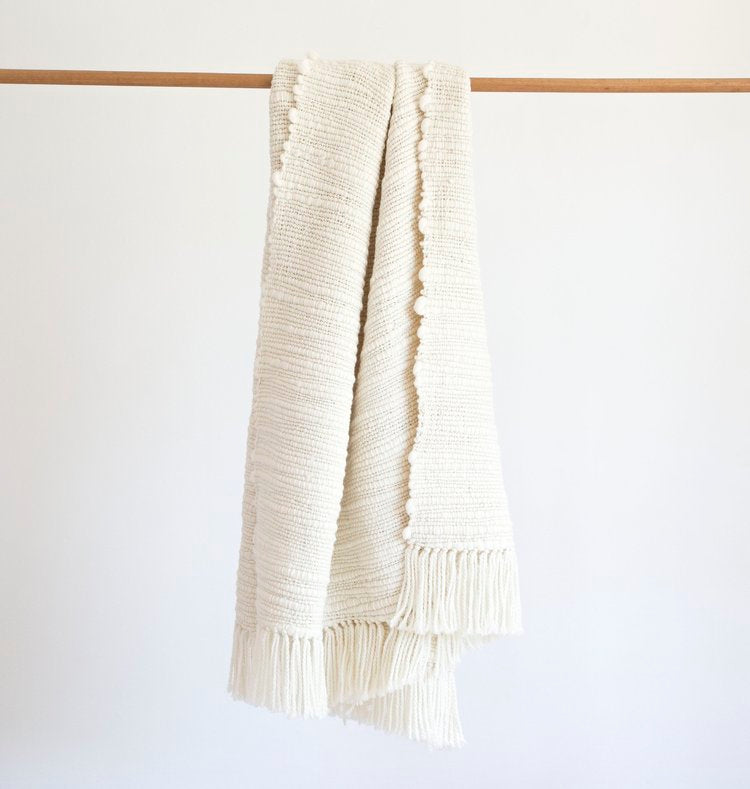 HAND-WOVEN MERINO WOOL THROW