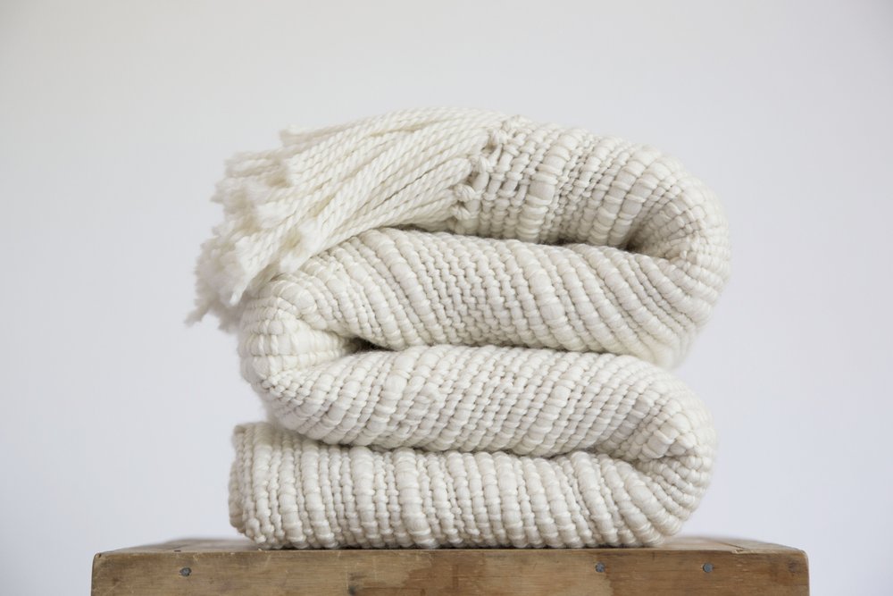 HAND-WOVEN MERINO WOOL THROW