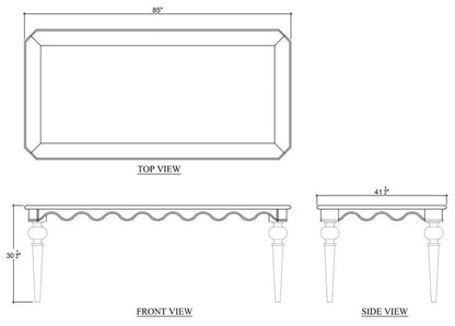 CHLOE RECTANGULAR DINING TABLE 85"