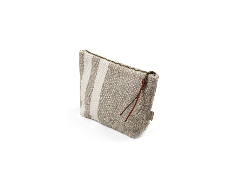 LINEN MULTI-STRIPE POUCH