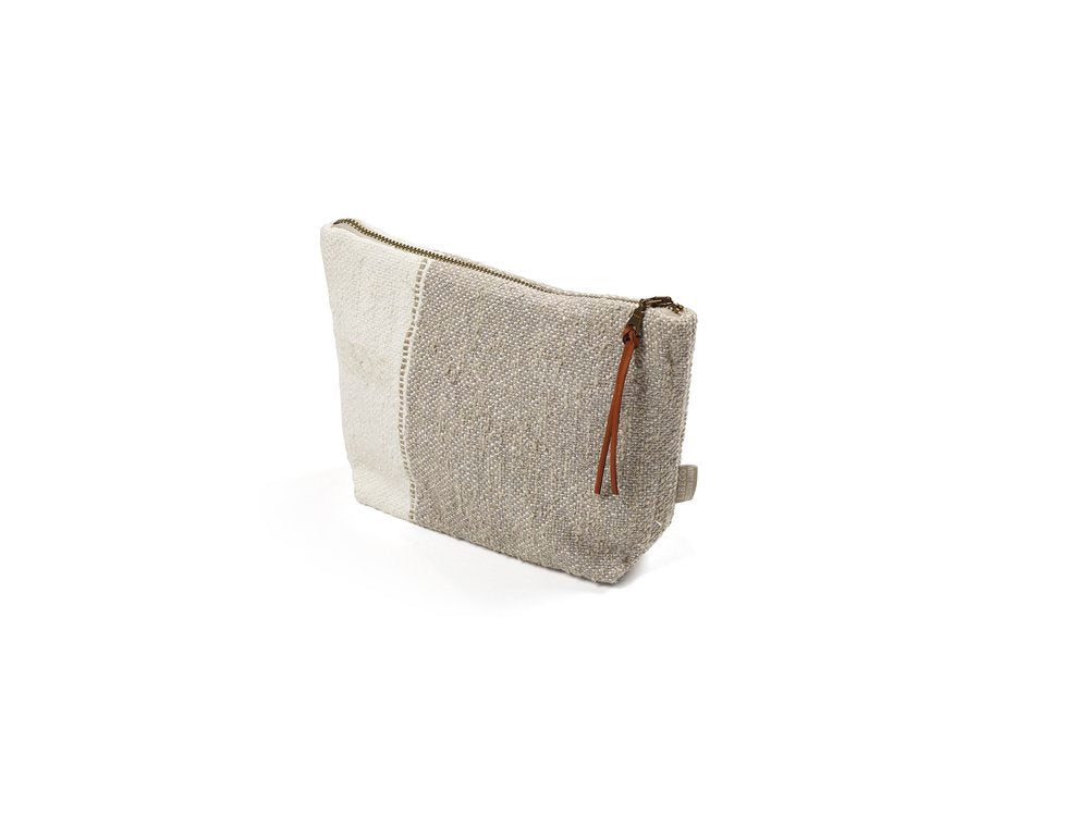 LINEN MULTI-STRIPE POUCH