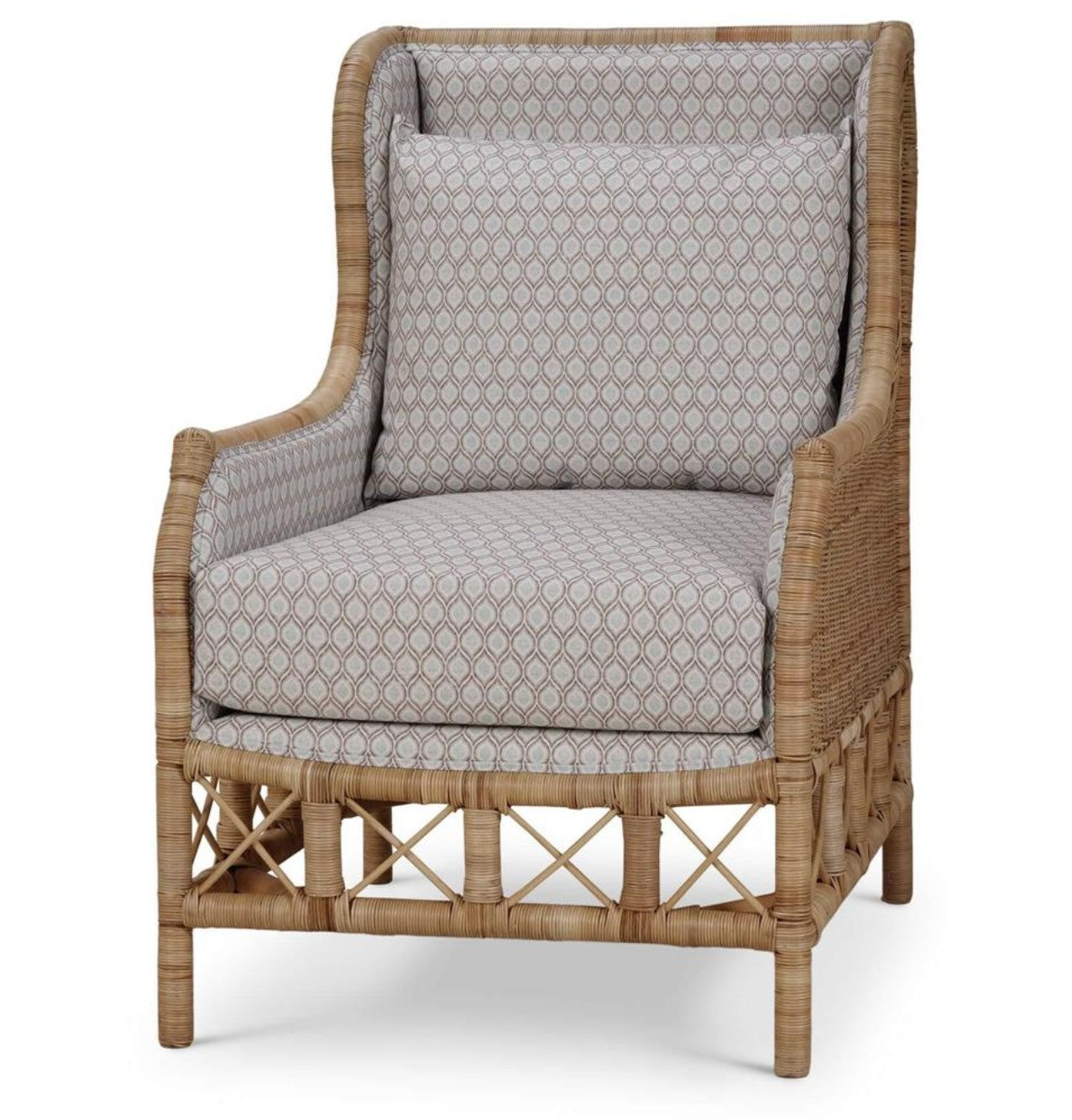 HAMPTON RATTAN WING CHAIR