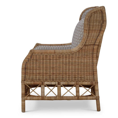 HAMPTON RATTAN WING CHAIR