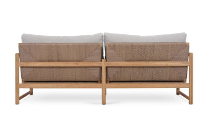 JACKSON 2 SEATER W/ SEAT & BACK CUSHIONS - OUTDOOR TEAK