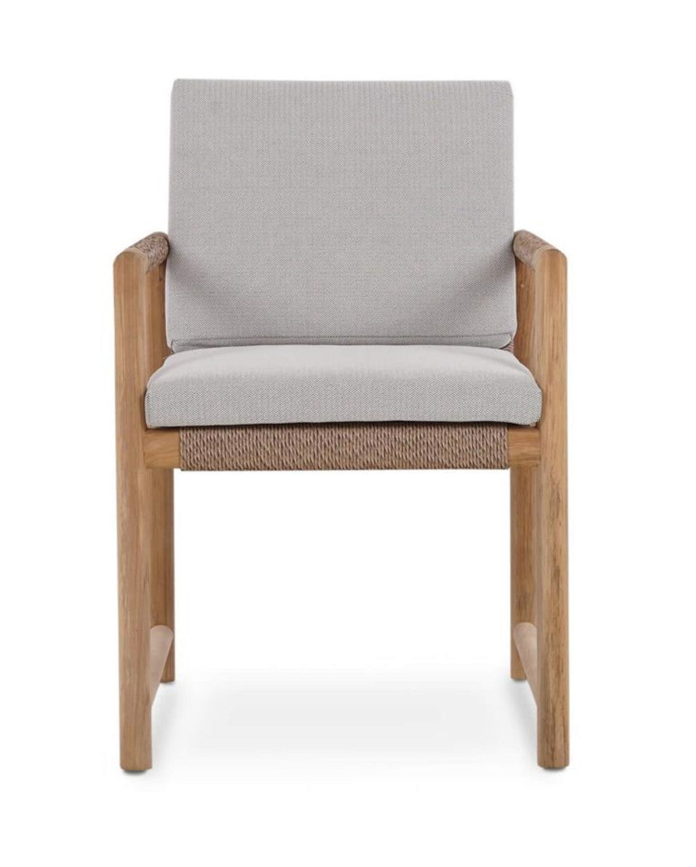 JACKSON DINING ARMCHAIR W/ SEAT & BACK CUSHIONS - OUTDOOR TEAK