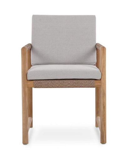 JACKSON DINING ARMCHAIR W/ SEAT & BACK CUSHIONS - OUTDOOR TEAK