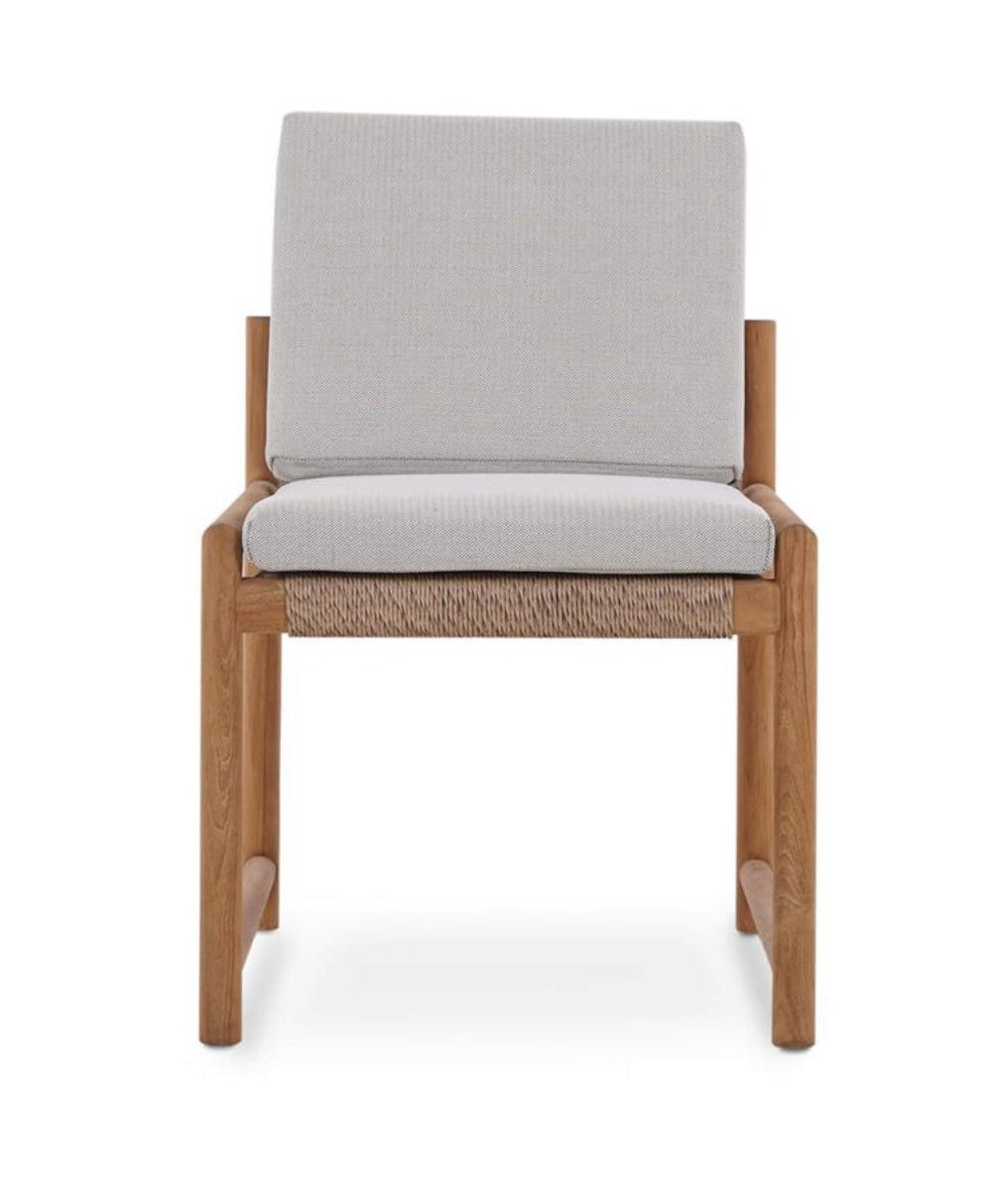 JACKSON SIDE CHAIR W/ SEAT & BACK CUSHIONS - OUTDOOR TEAK