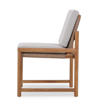 JACKSON SIDE CHAIR W/ SEAT & BACK CUSHIONS - OUTDOOR TEAK