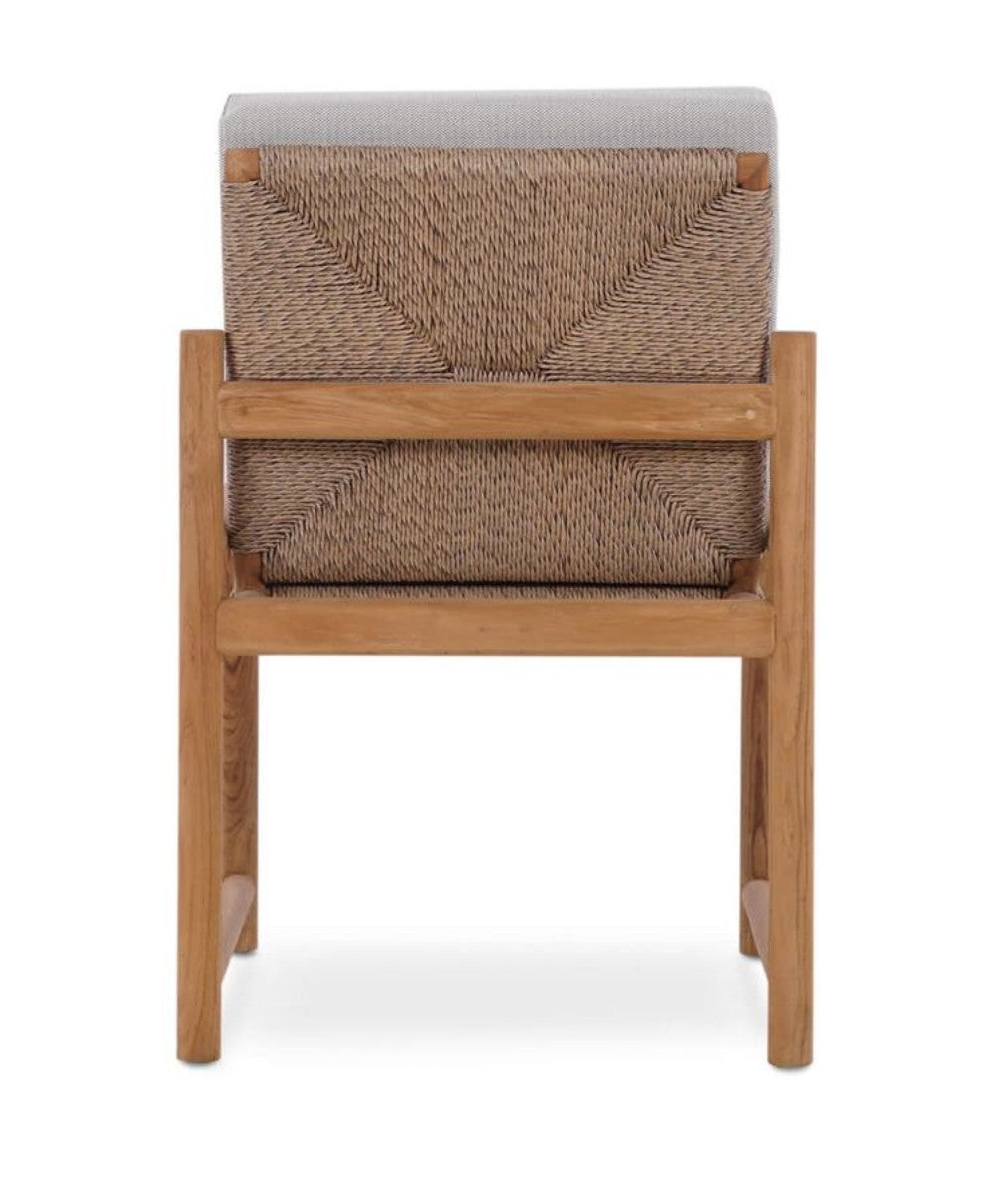 JACKSON SIDE CHAIR W/ SEAT & BACK CUSHIONS - OUTDOOR TEAK