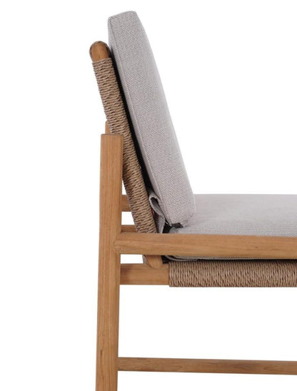 JACKSON SIDE CHAIR W/ SEAT & BACK CUSHIONS - OUTDOOR TEAK