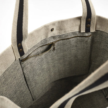 JAMES LINEN TOTE