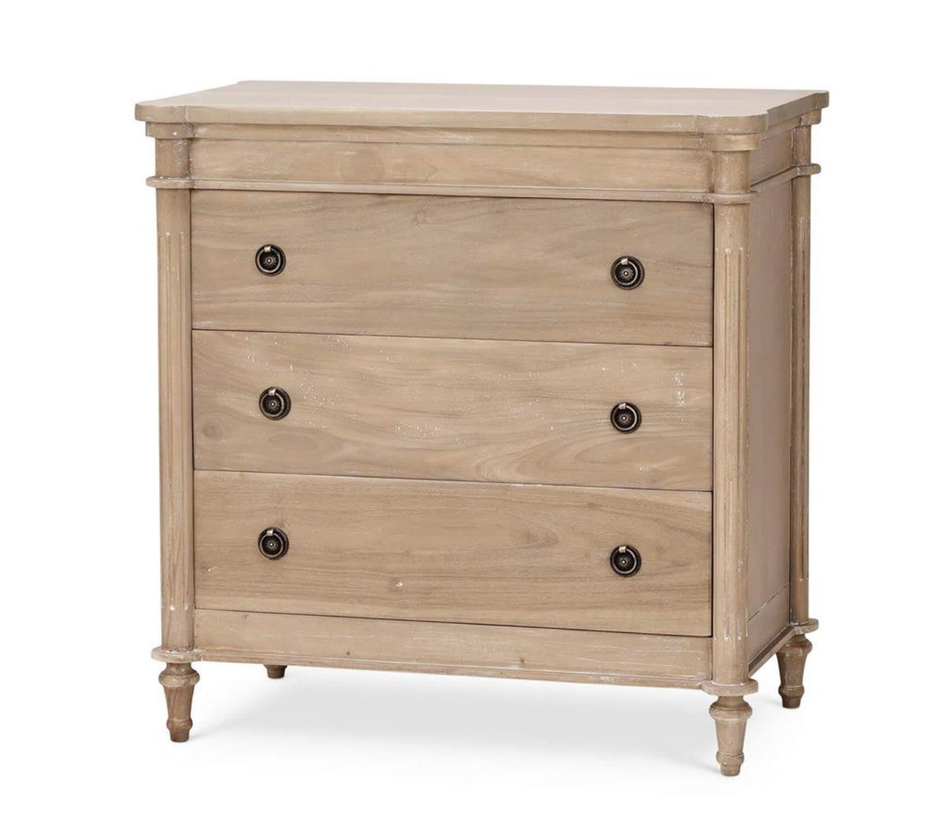 KELLY 3 DRAWER BEDSIDE TABLE