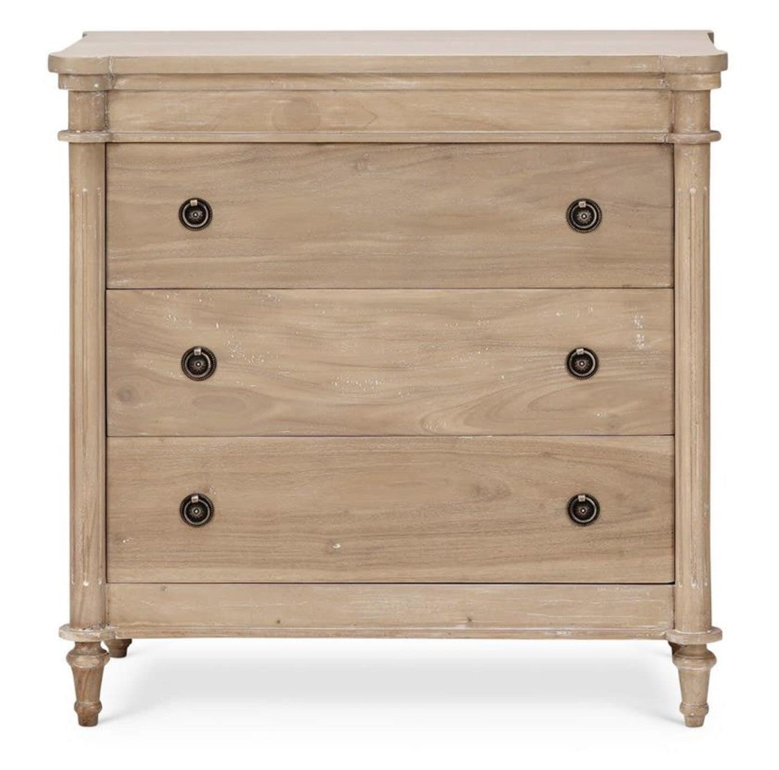 KELLY 3 DRAWER BEDSIDE TABLE