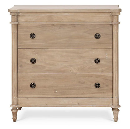 KELLY 3 DRAWER BEDSIDE TABLE