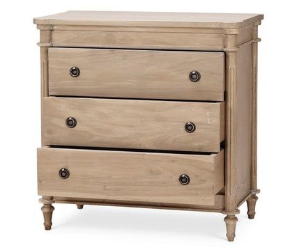 KELLY 3 DRAWER BEDSIDE TABLE