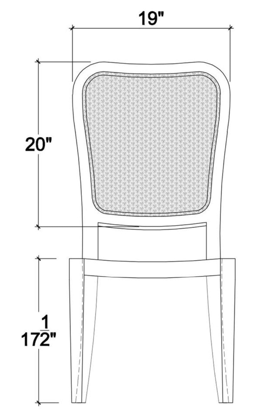 LAURNA DINING CHAIR W/ UPHOLSTERED SEAT & RATTAN BACK