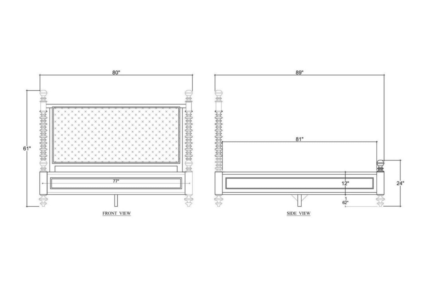MILANO UPHOLSTERED BED KING