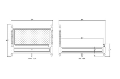MILANO UPHOLSTERED BED KING