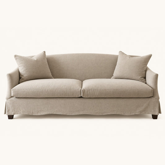 Parthenope Apartment Sofa in natural linen