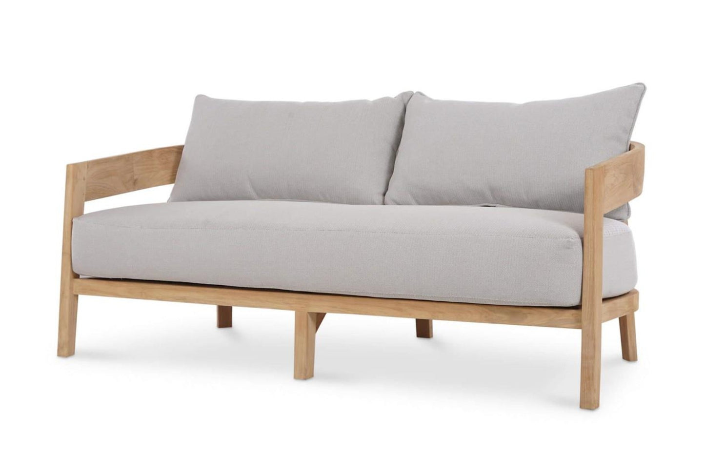 RALEIGH 2 SEATER W/ SEAT & BACK CUSHIONS - OUTDOOR TEAK