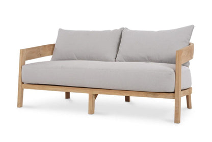 RALEIGH 2 SEATER W/ SEAT & BACK CUSHIONS - OUTDOOR TEAK