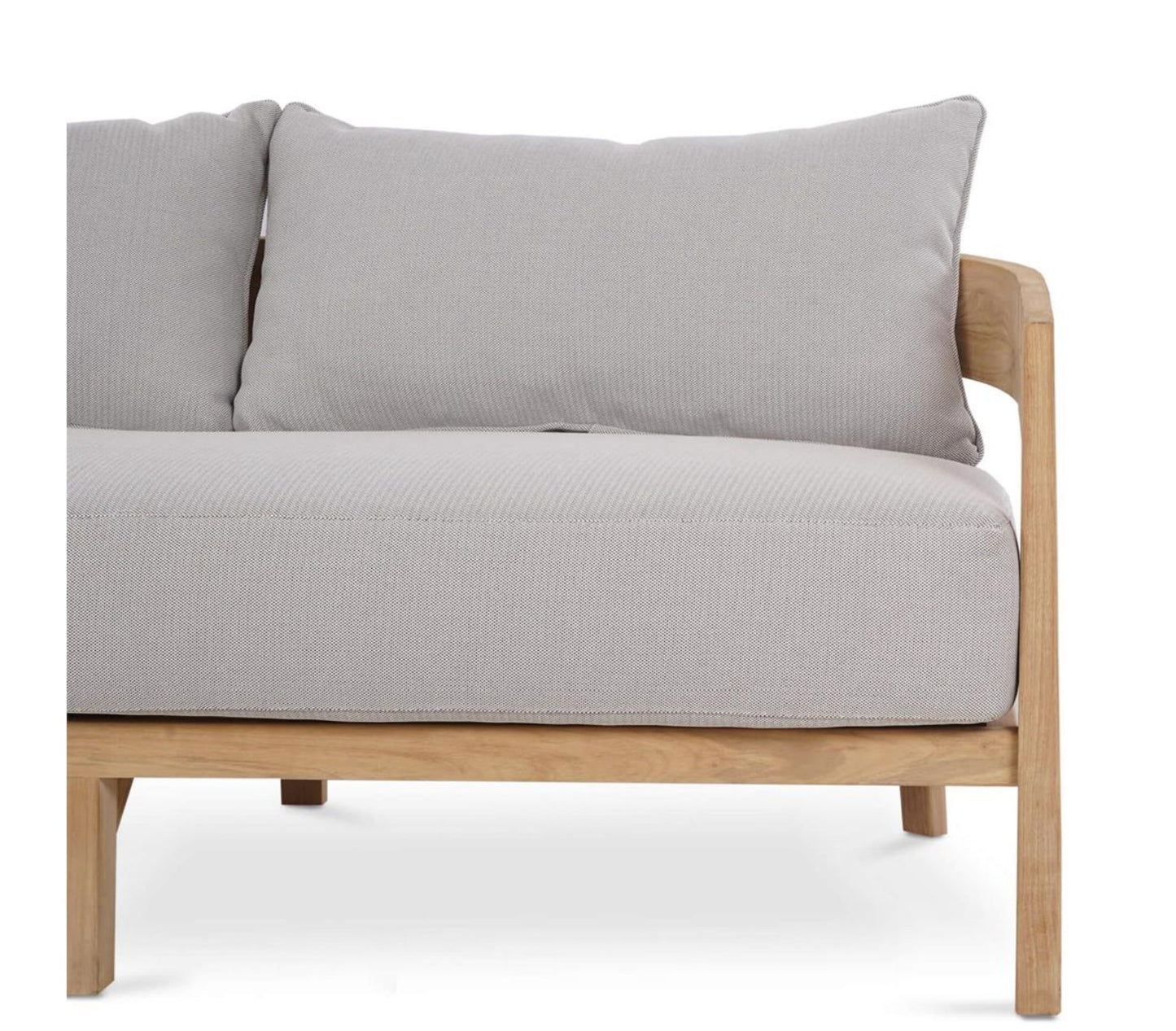 RALEIGH 2 SEATER W/ SEAT & BACK CUSHIONS - OUTDOOR TEAK