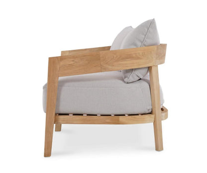 RALEIGH 2 SEATER W/ SEAT & BACK CUSHIONS - OUTDOOR TEAK