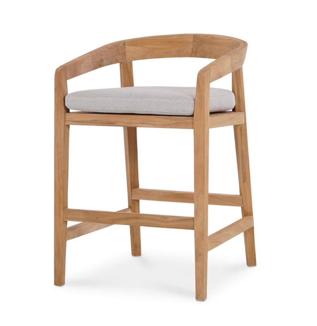 RALEIGH COUNTER STOOL W/ SEAT  CUSHION - OUTDOOR TEAK