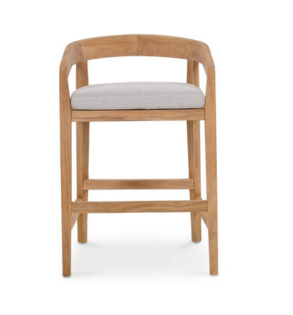 RALEIGH COUNTER STOOL W/ SEAT  CUSHION - OUTDOOR TEAK