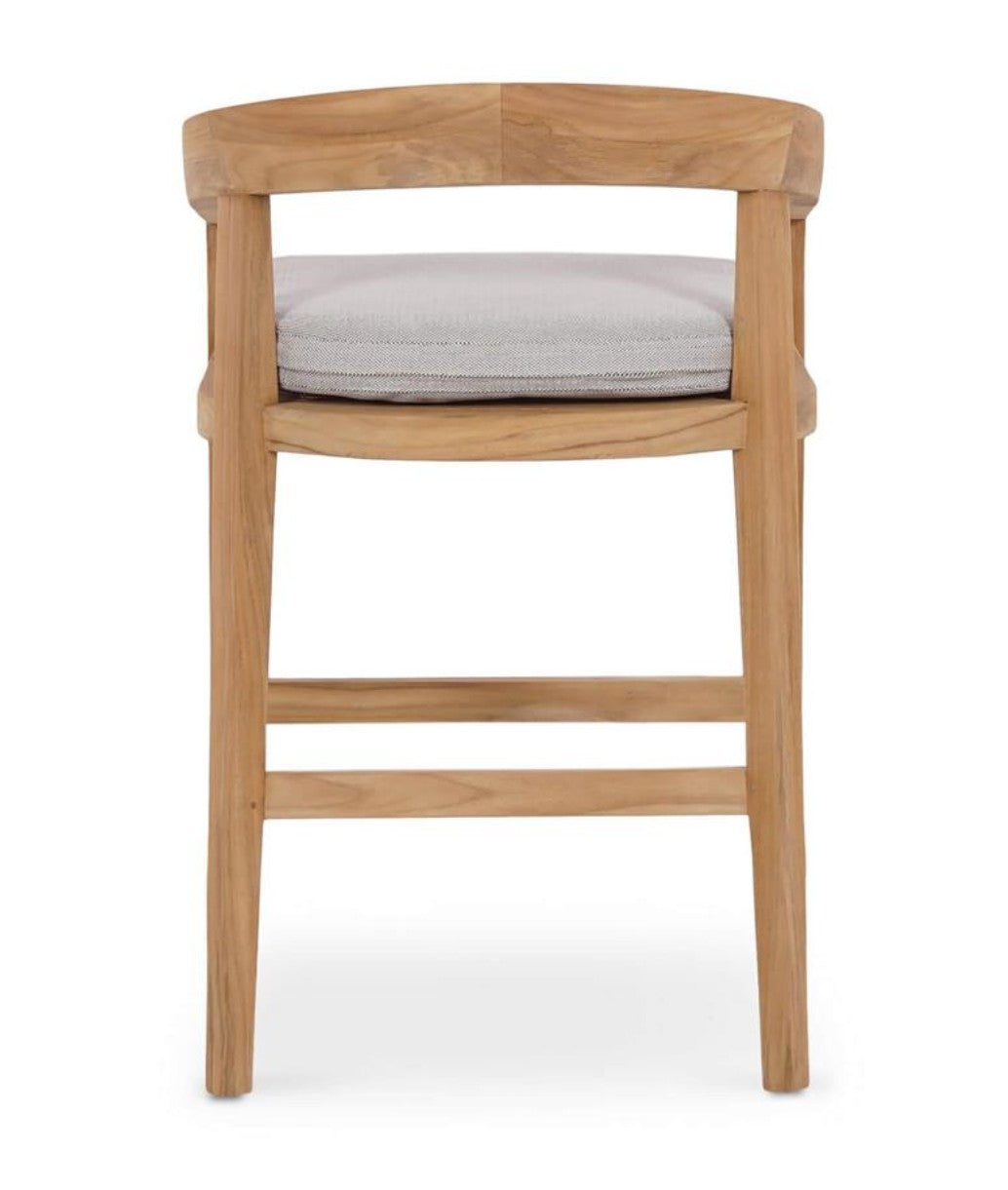 RALEIGH COUNTER STOOL W/ SEAT  CUSHION - OUTDOOR TEAK