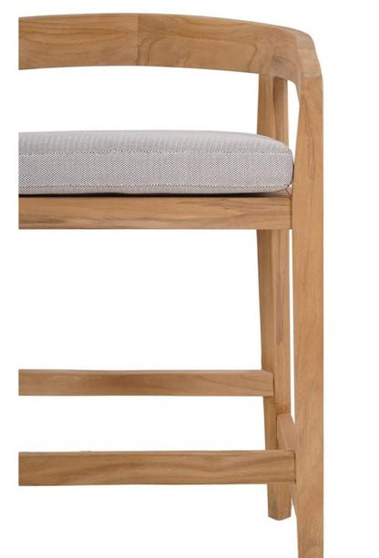RALEIGH COUNTER STOOL W/ SEAT  CUSHION - OUTDOOR TEAK