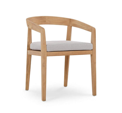 RALEIGH DINING CHAIR W/ SEAT CUSHION - OUTDOOR TEAK