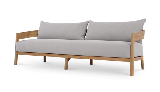 RALEIGH TEAK 3 SEATER W/ SEAT & BACK CUSHIONS - OUTDOOR TEAK