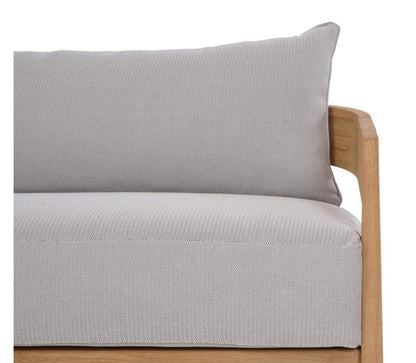 RALEIGH TEAK 3 SEATER W/ SEAT & BACK CUSHIONS - OUTDOOR TEAK
