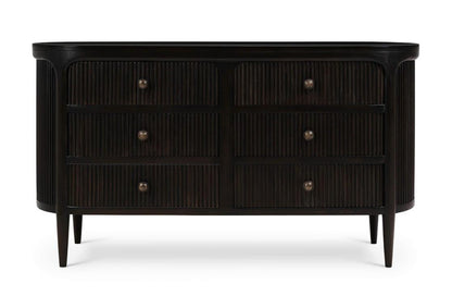 REGENT 6 DRAWER DRESSER W/ ROUND PULL KNOBS